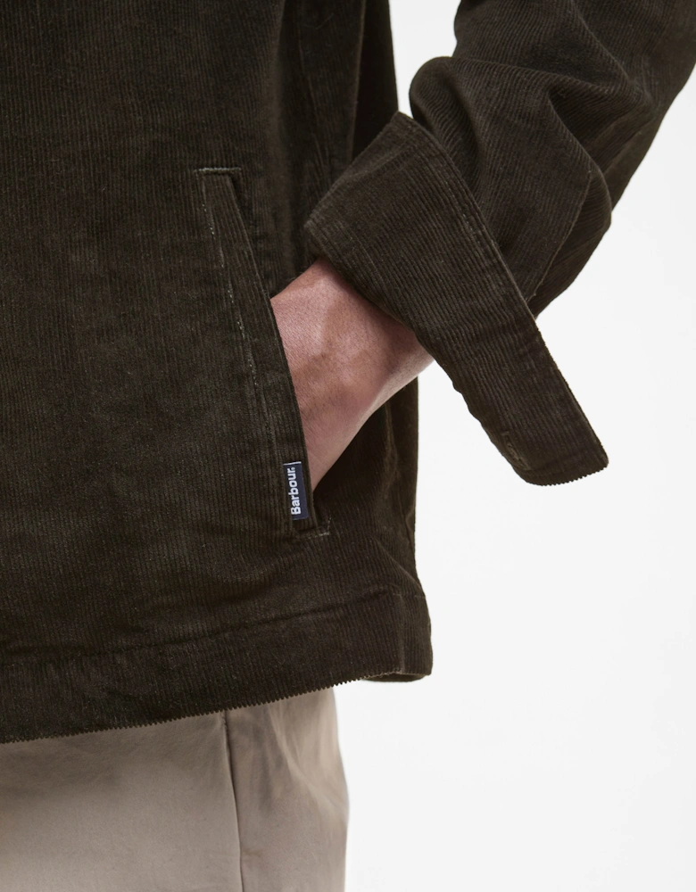 Mens Corduroy Overshirt - Olive