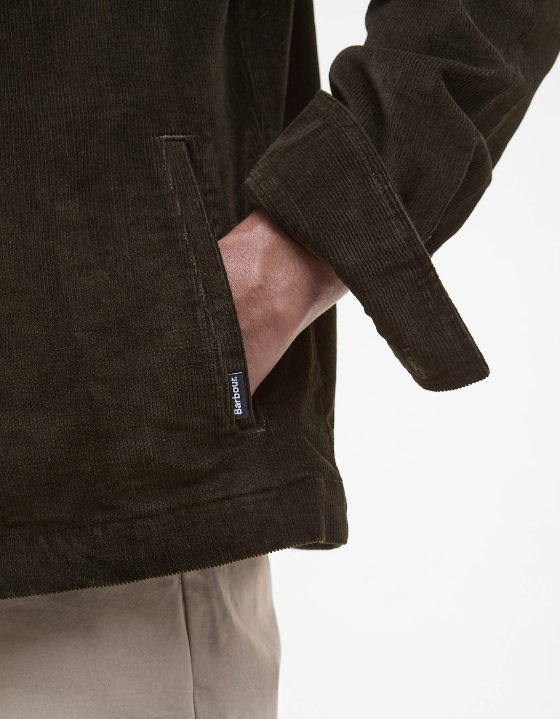 Mens Corduroy Overshirt - Olive