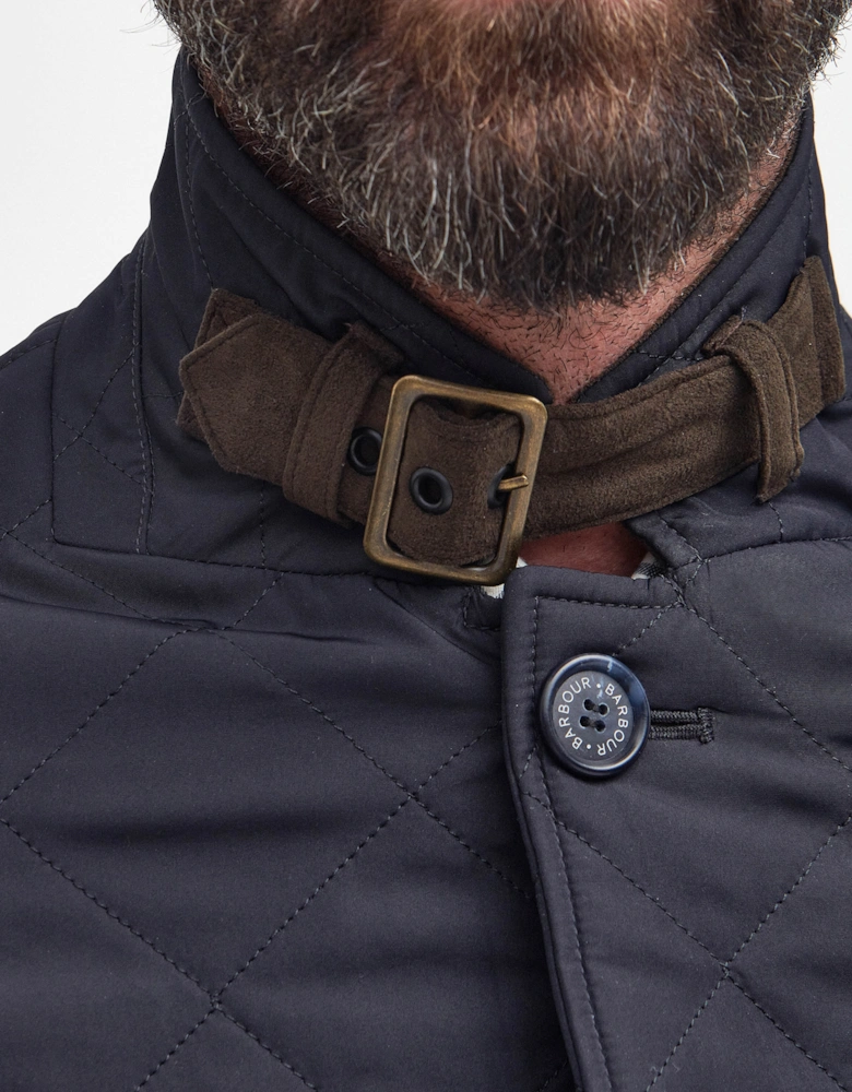 Lutz Mens Quilted Jacket - Navy