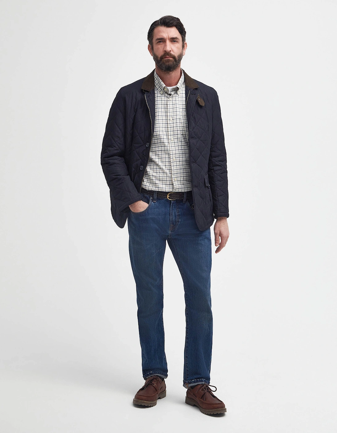 Lutz Mens Quilted Jacket - Navy