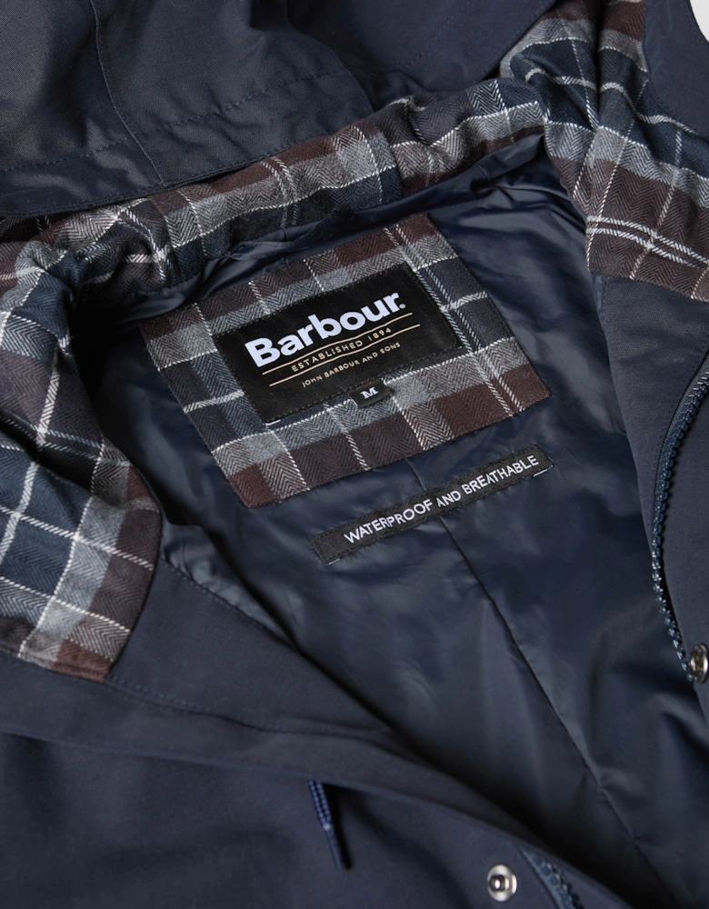 Hooded Lorden Mens Waterproof Mac - Navy