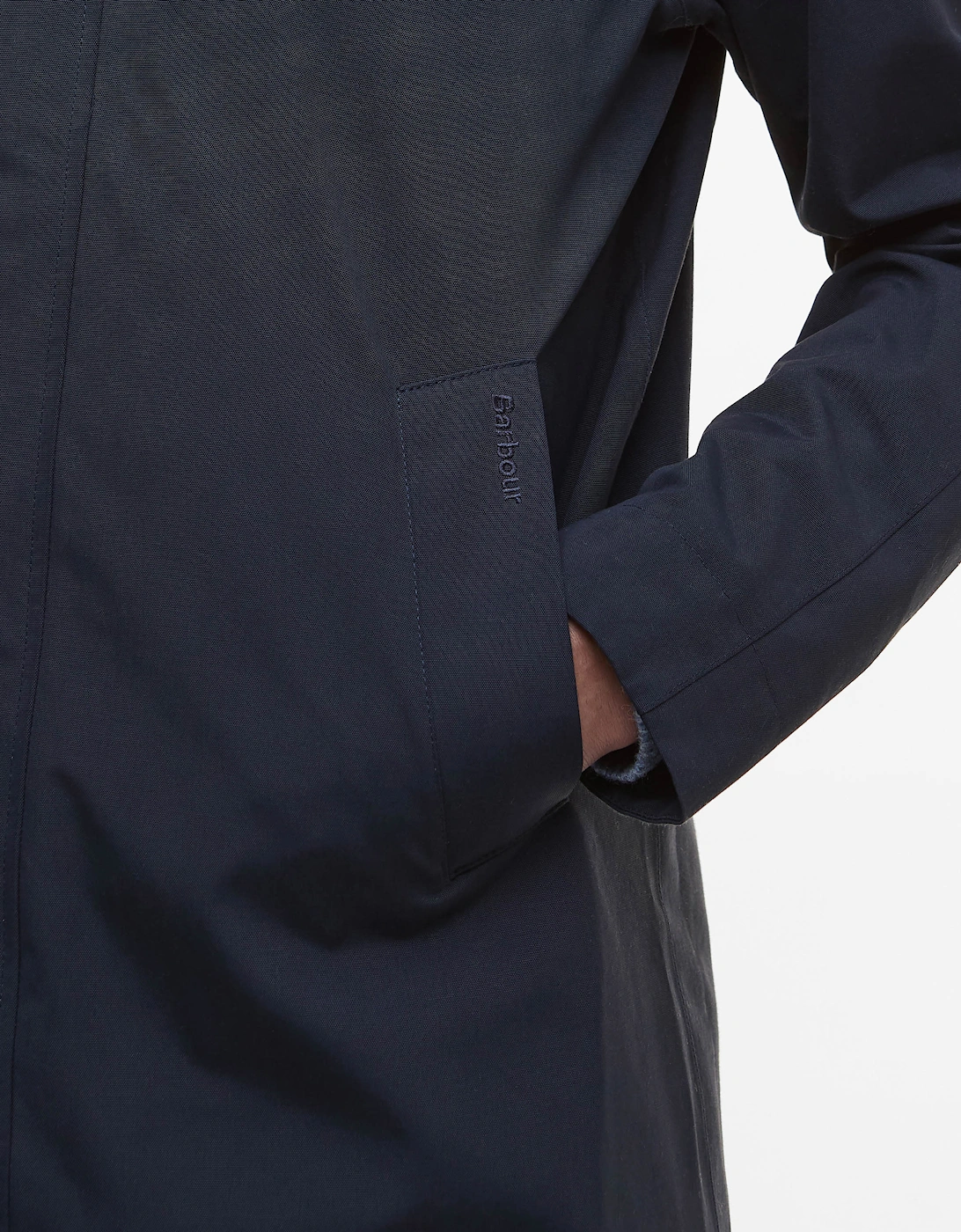 Hooded Lorden Mens Waterproof Mac - Navy