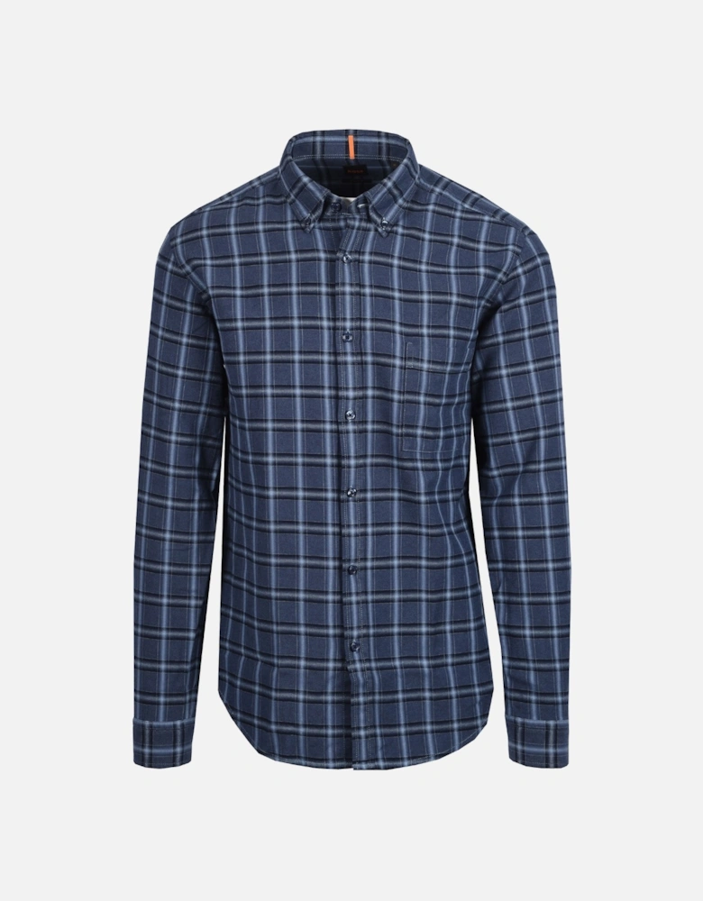 Boss Orange Rickert Check Shirt Dark Blue