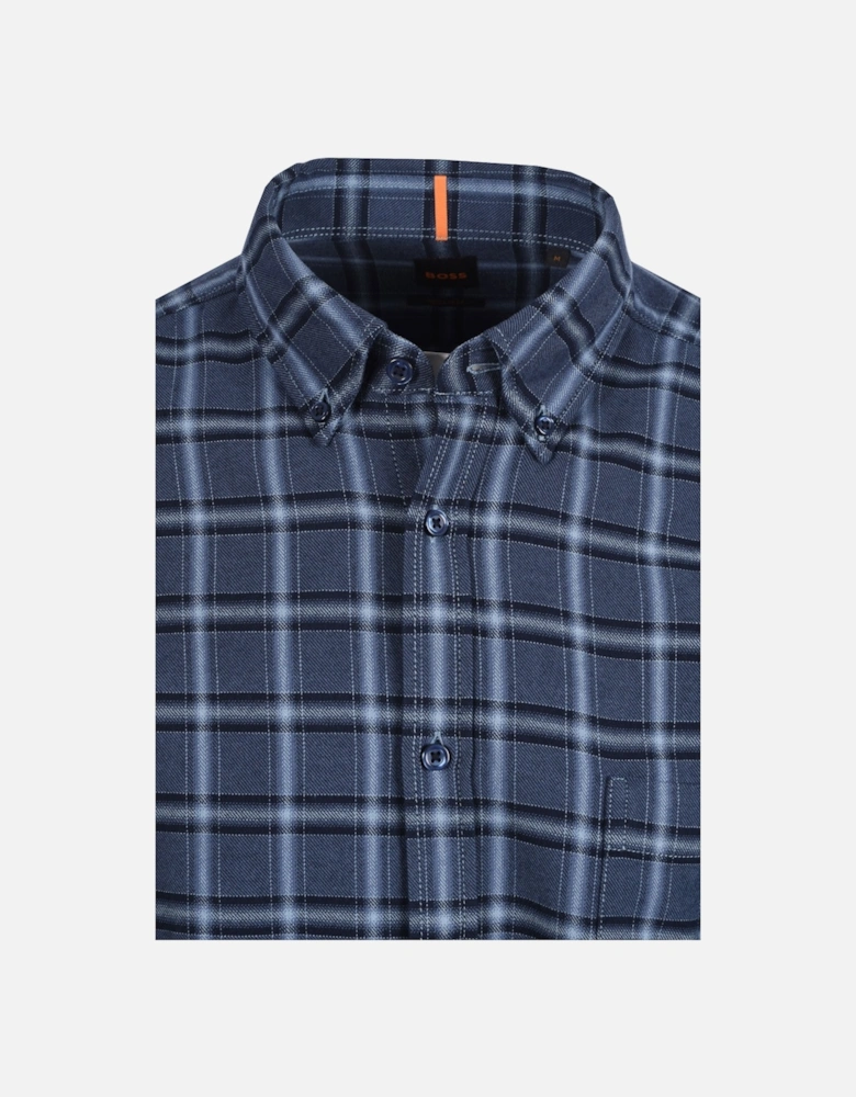 Boss Orange Rickert Check Shirt Dark Blue