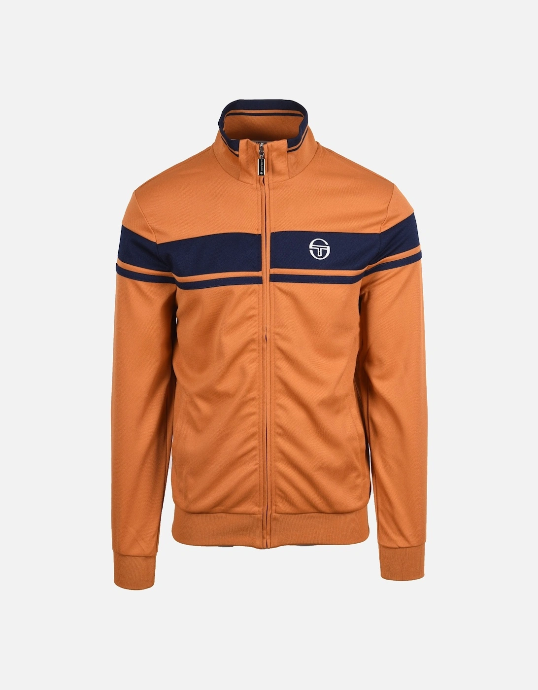 Men's Sergio Tacchini Damarindo Track Top Pumpkin Spice/Maritime Blue - Orange - Size: 42