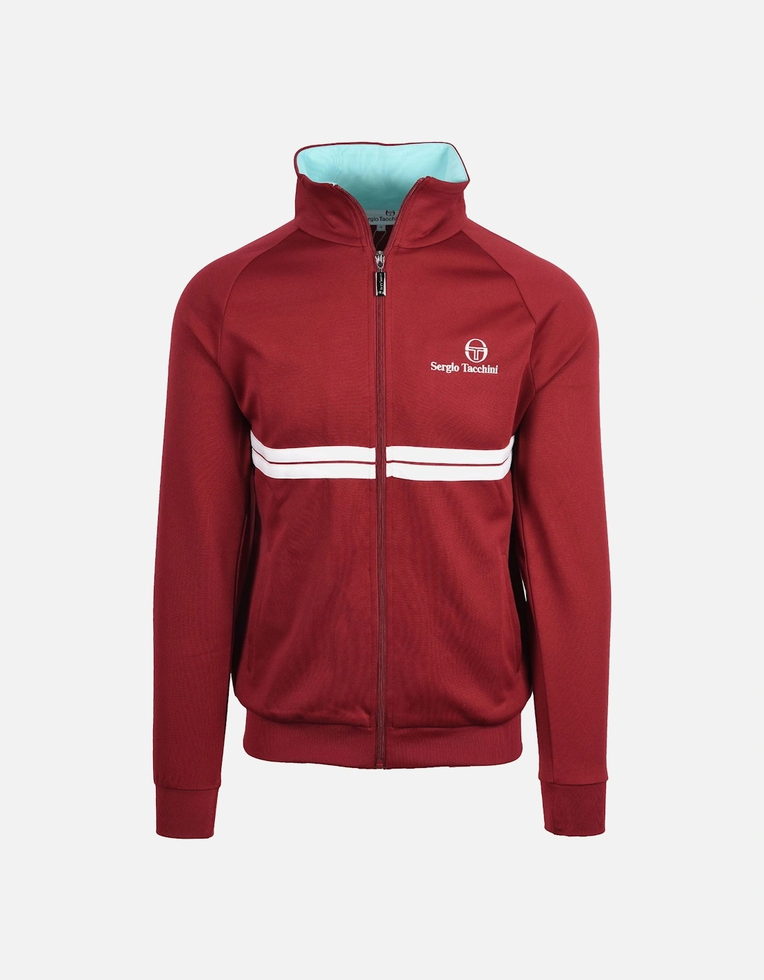 Men's Sergio Tacchini New Dallas Track Top Rhubarb/Aruba Blue - Red - Size: 40