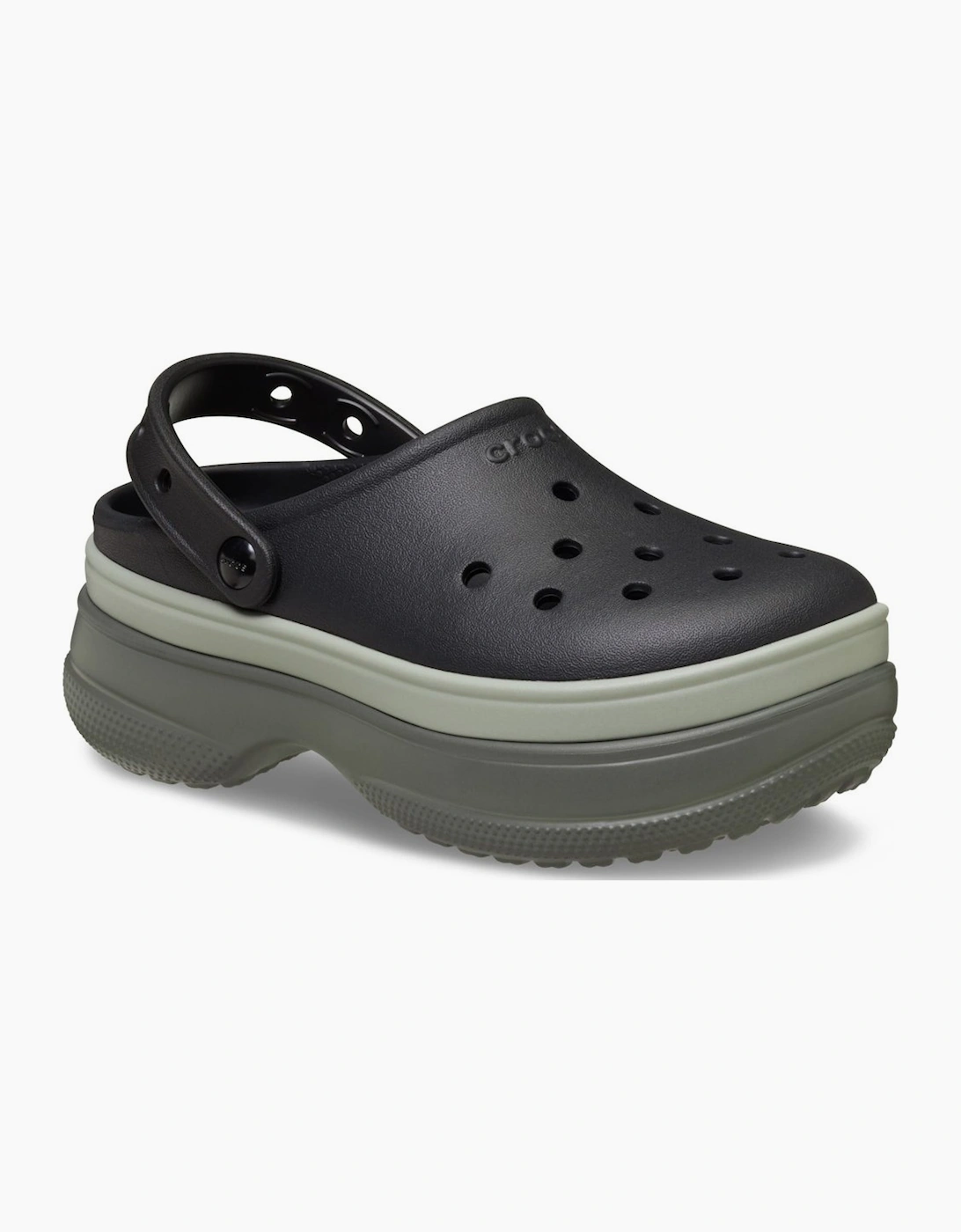 Crocs Women's Black Classic Stacked Clogs - Size 6