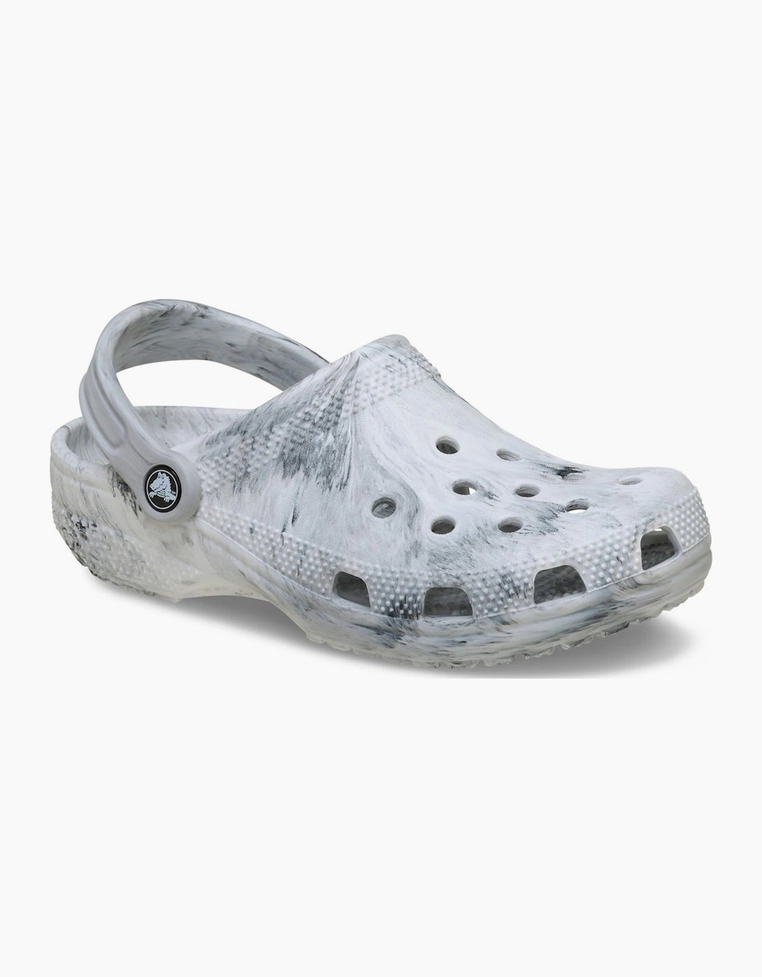 Crocs Women's Grey Classic Marbled Clogs - Size: 5