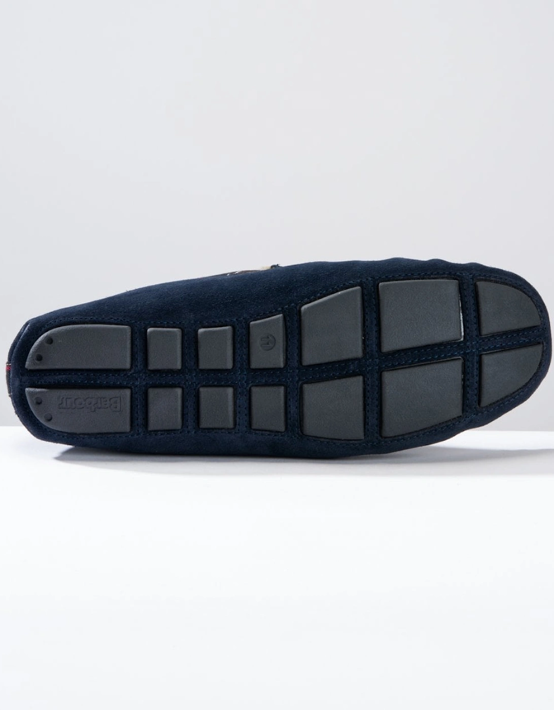 Monty Moccasin Mens Slippers - Navy Suede