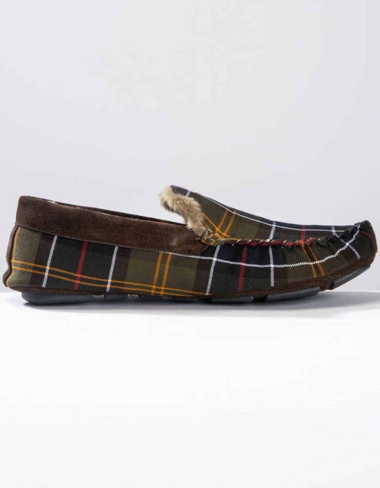 Monty Moccasin Mens Slippers - Classic Tartan