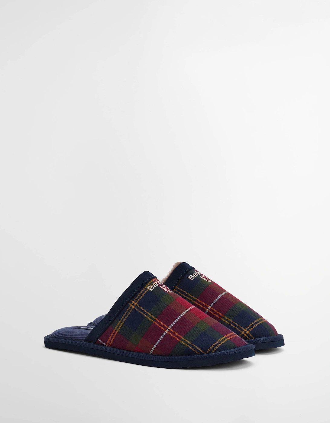 Everitt Mens Tartan Mule Slippers - Winterberry Tartan, 9 of 8