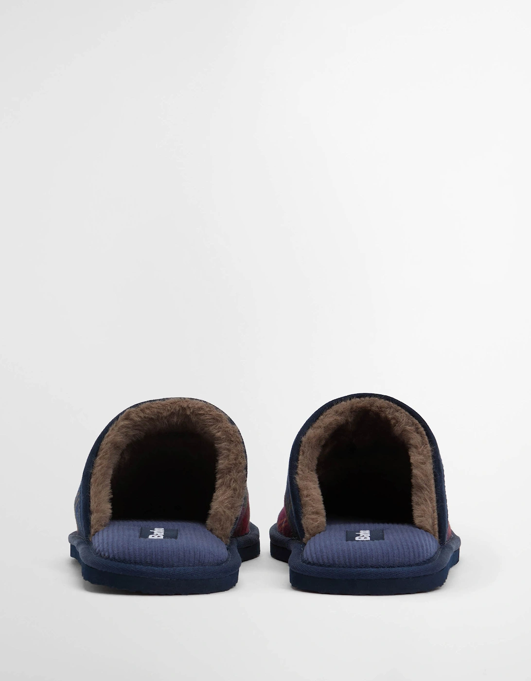 Everitt Mens Tartan Mule Slippers - Winterberry Tartan