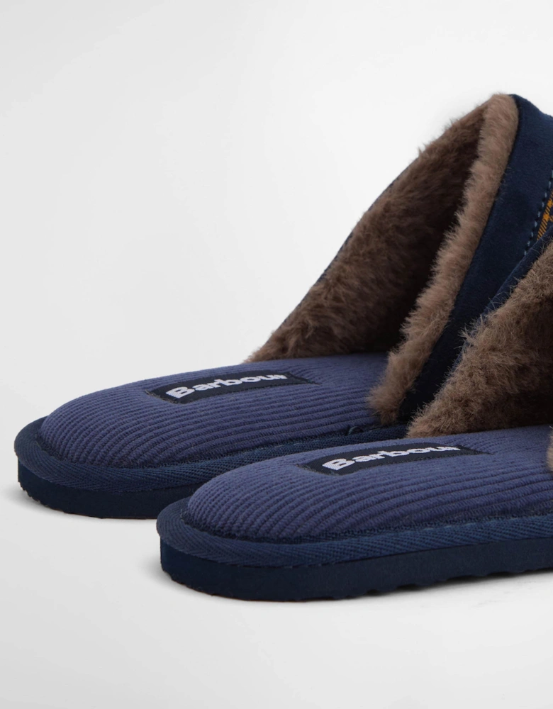 Everitt Mens Tartan Mule Slippers - Winterberry Tartan