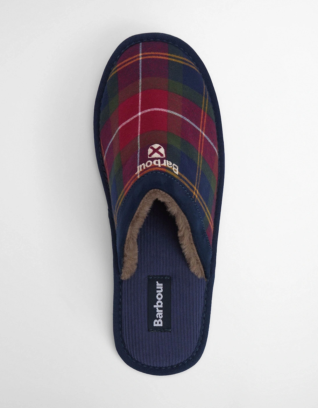 Everitt Mens Tartan Mule Slippers - Winterberry Tartan