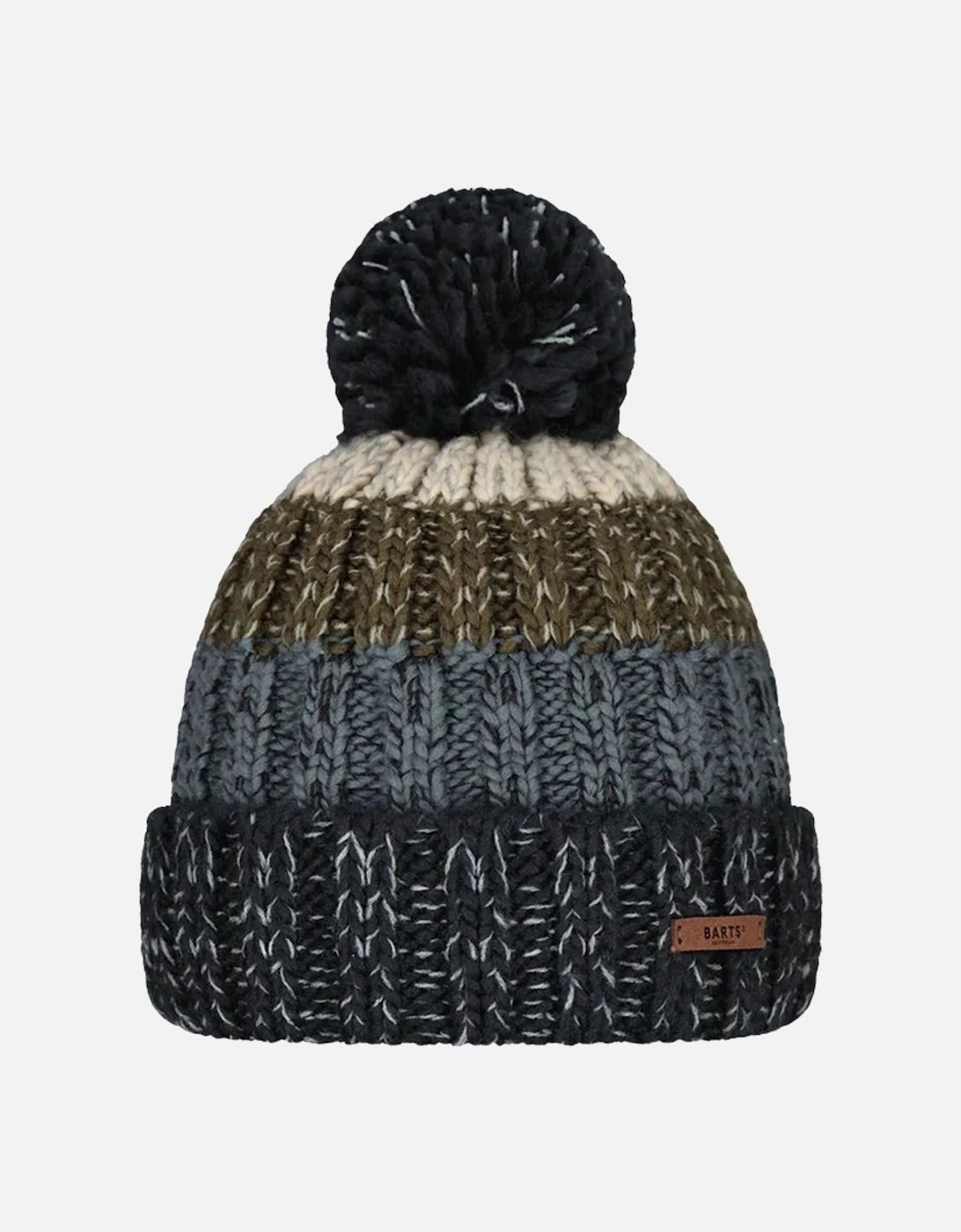 Mens Wilhelm Cuffed Mixed Knit Knitted Bobble Hat, 2 of 1