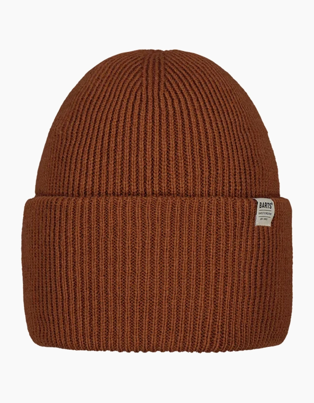 Barts Men's Barts Haveno High Cuffed Ribbed Knit Stretchy Beanie Hat - Brown