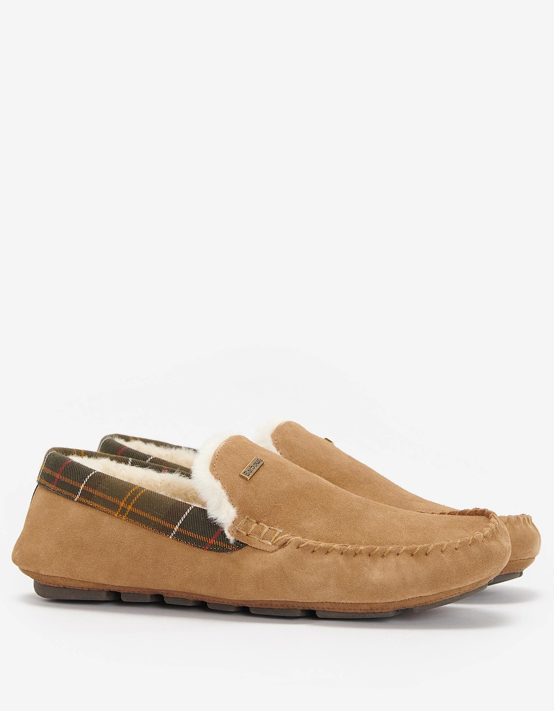 Monty Moccasin Mens Slippers - Camel Suede, 7 of 6
