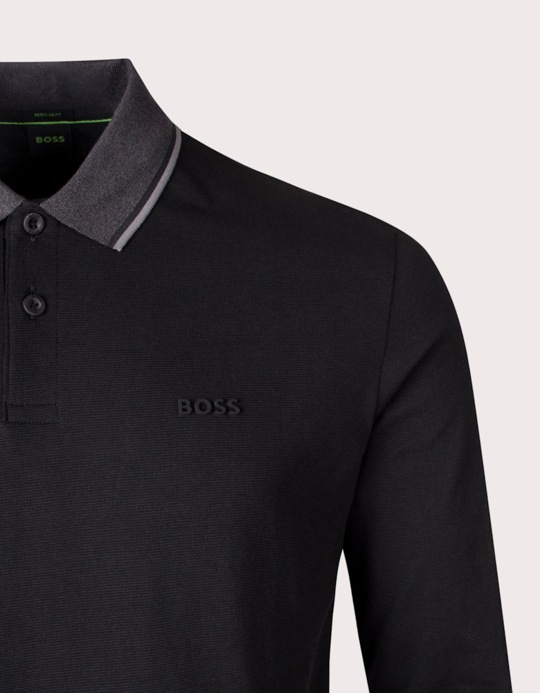 Long Sleeve League Plisy Polo Shirt