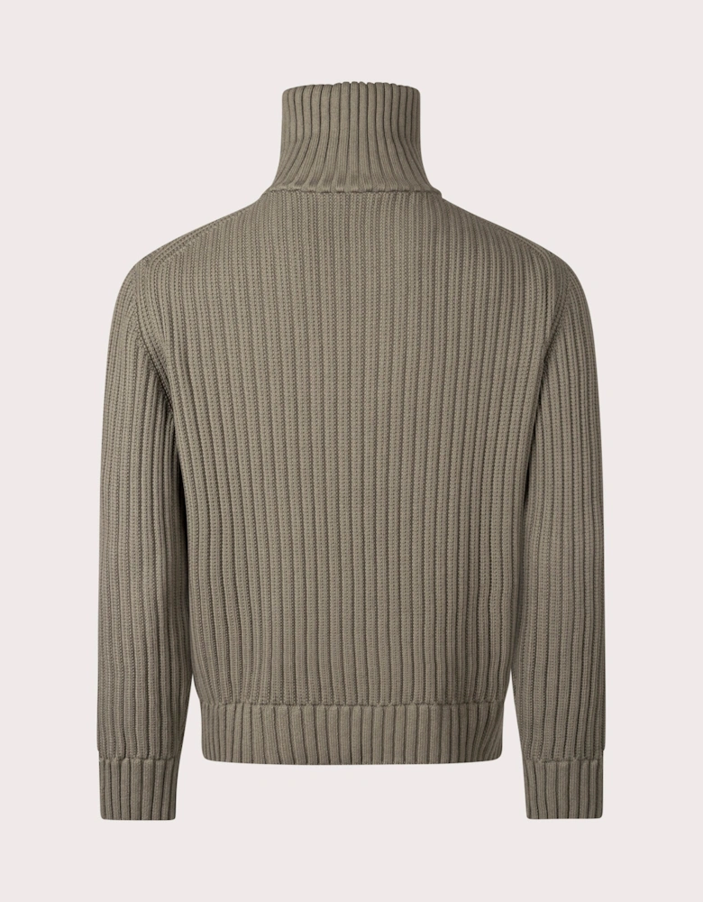 Relaxed Fit Srigg Quarter Zip Knit Jumper