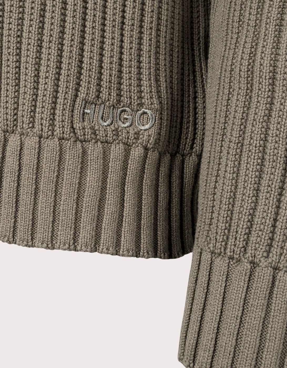 Relaxed Fit Srigg Quarter Zip Knit Jumper