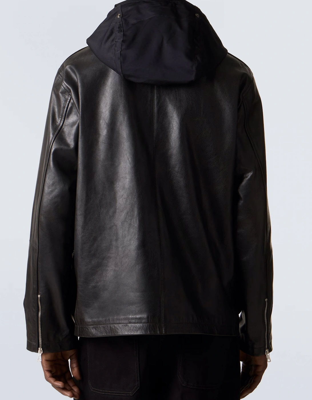 Leather Goggle Jacket Black