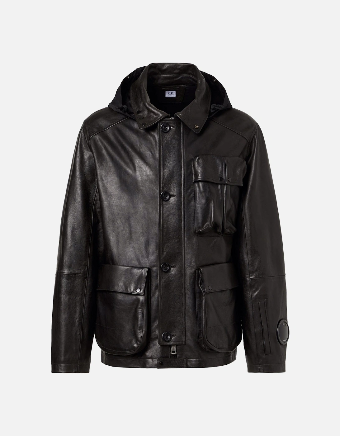 Leather Goggle Jacket Black, 6 of 5