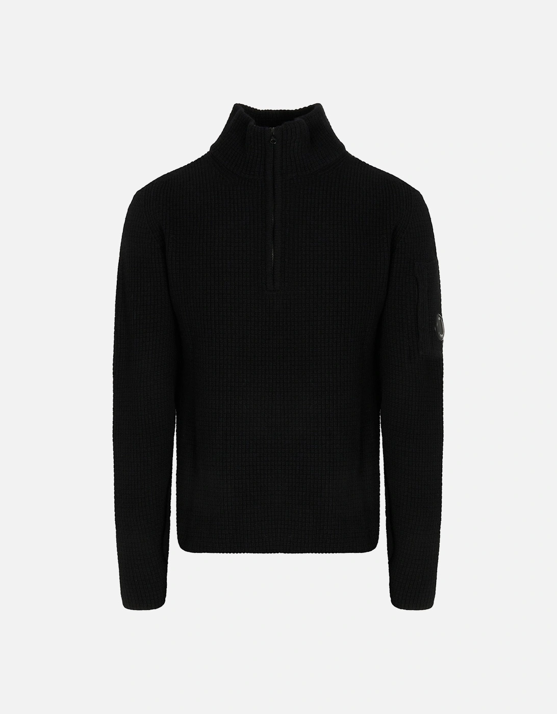 Lambswool Quarter Zip Sweater Black, 8 of 7