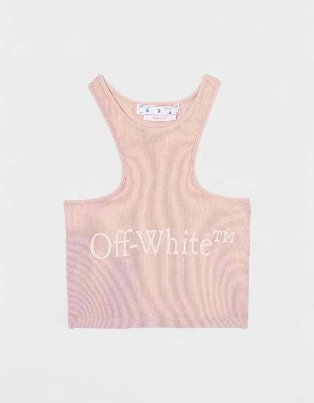 Off-White OFF-WHITE Women's Logo Patch Ribbed Vest Top - Pink