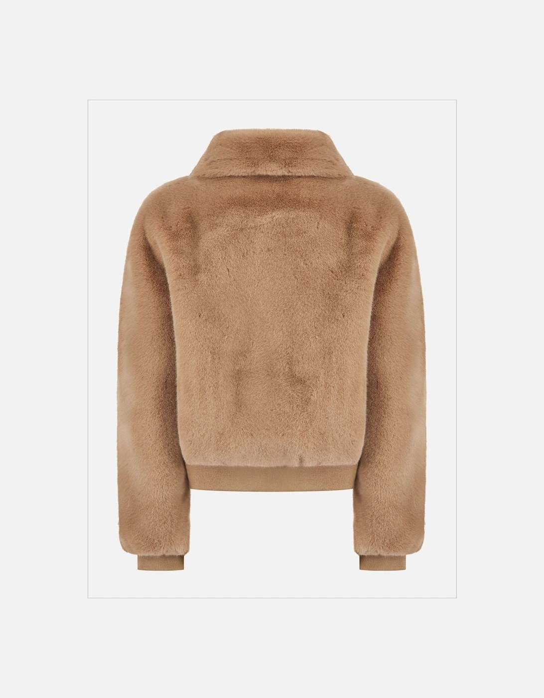 Beatrix Faux Fur Bomber In Camel