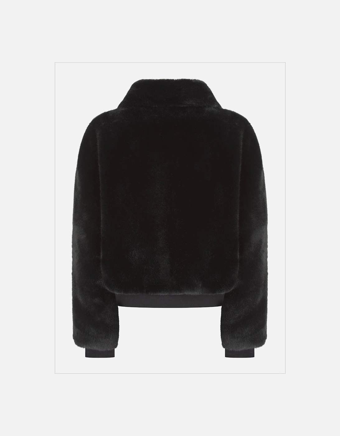 Beatrix Faux Fur Bomber In Black