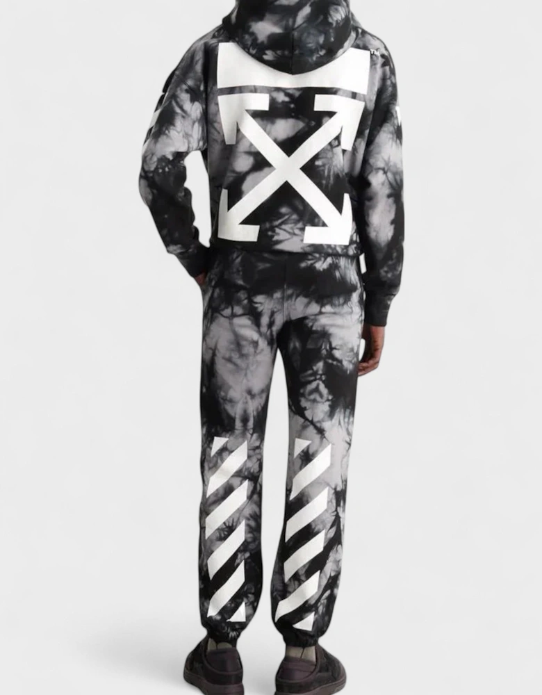 Diag Tie Dye Slim Sweatpant Warm Grey