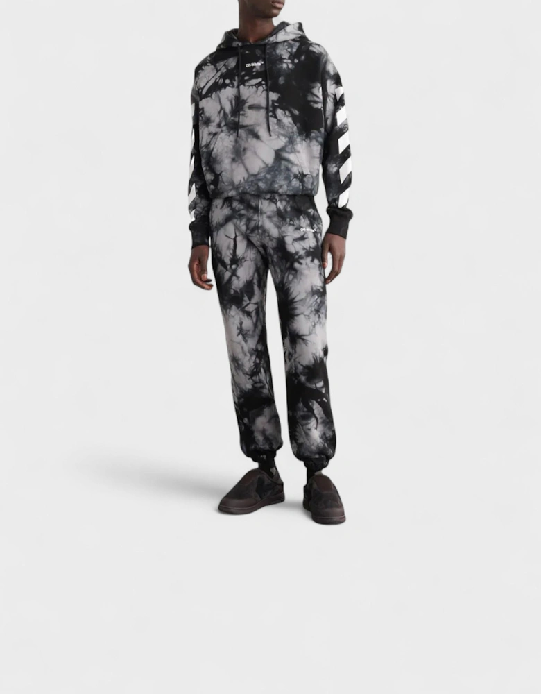 Diag Tie Dye Slim Sweatpant Warm Grey