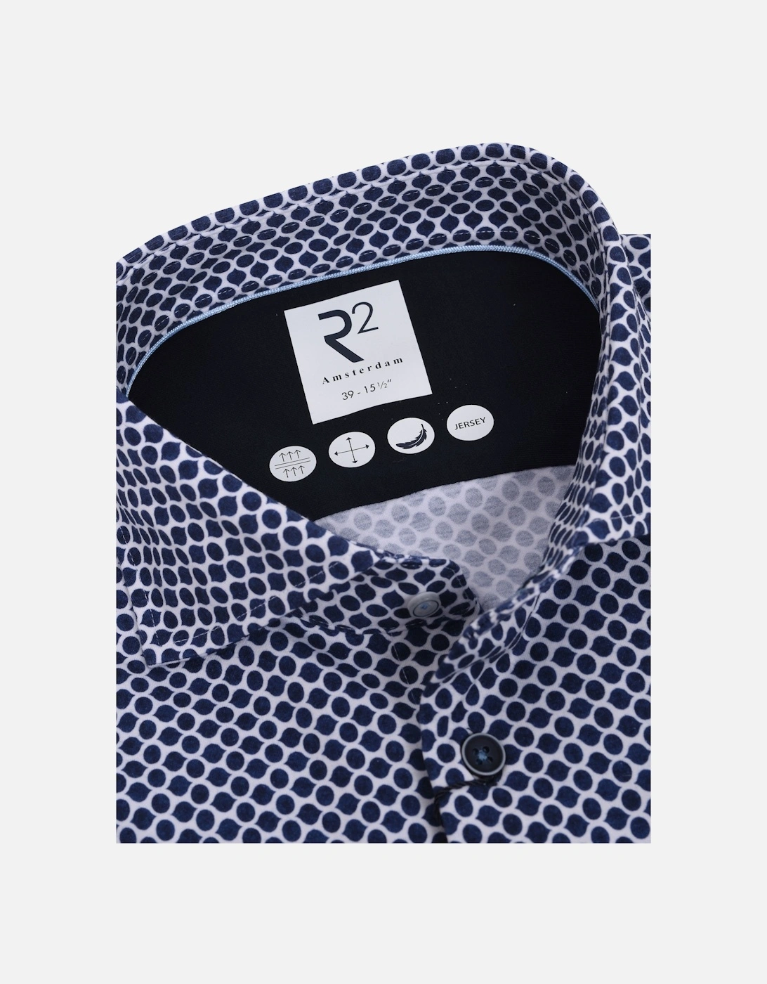 Long Sleeved Jersey Shirt Navy Spot