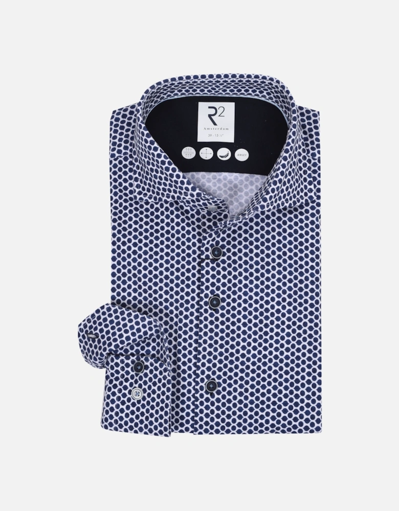 Long Sleeved Jersey Shirt Navy Spot