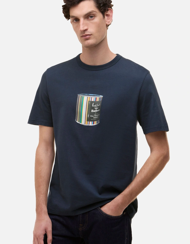 x Paul Smith Wax Tin T-Shirt Blue
