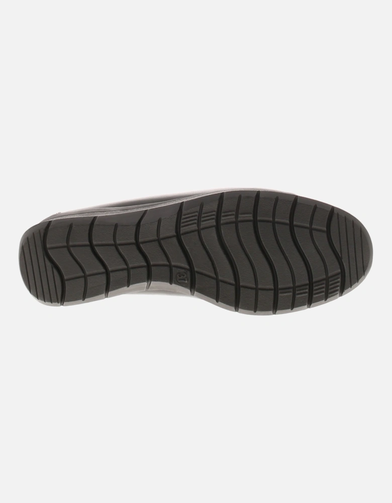 Womens Shoes Curve Slip On Loafer Wedges Black UK Size