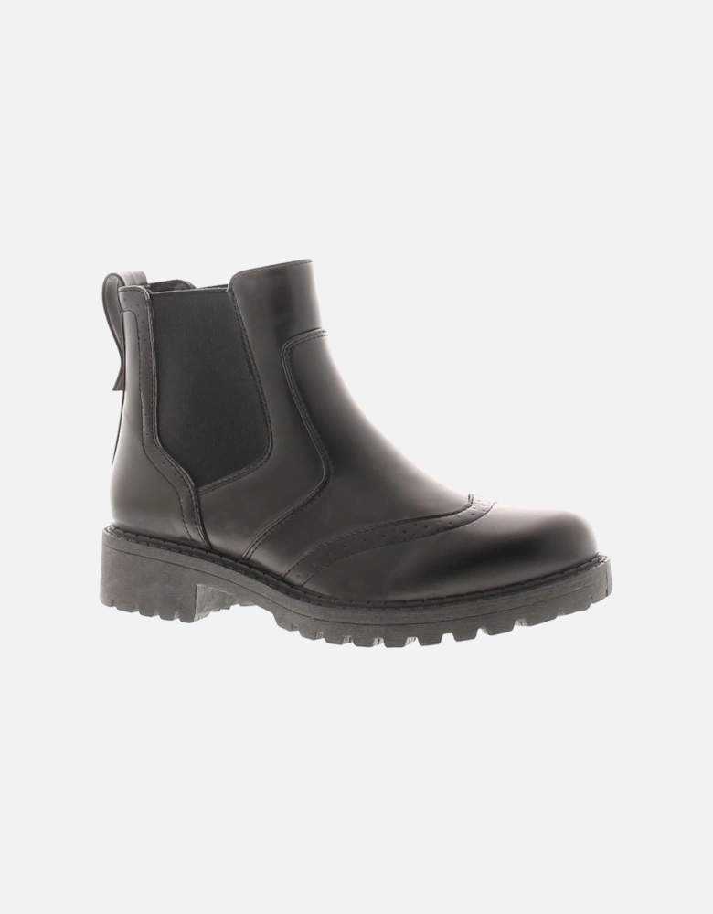 Womens Ankle Boots Chelsea Plunder Slip On black UK Size
