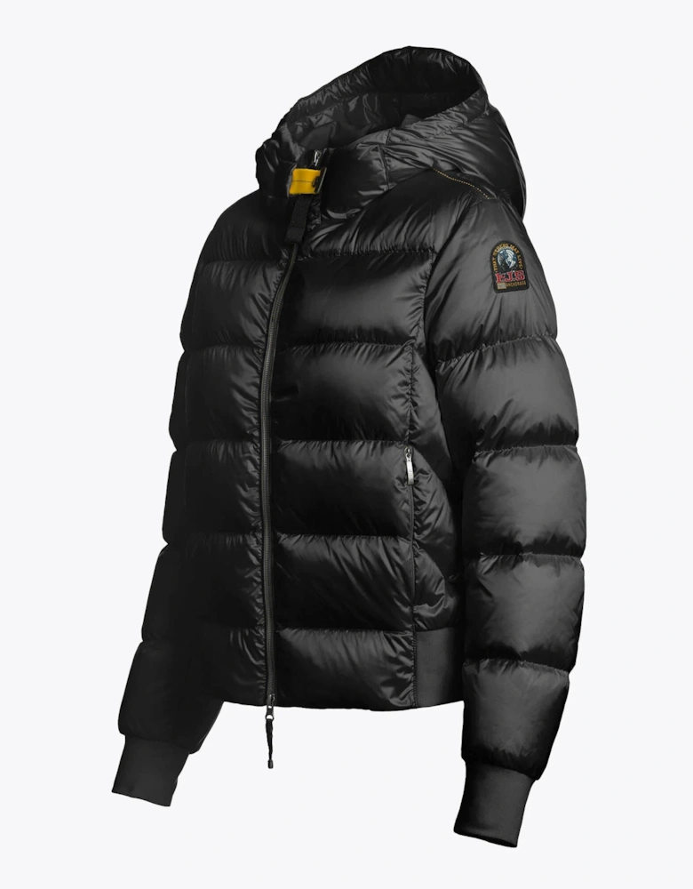 Mariah Womens Hooded Down Bomber - Black 541