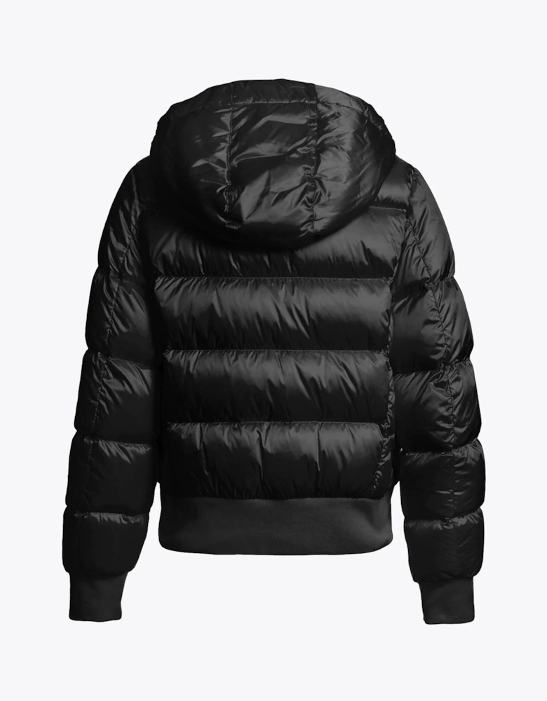Mariah Womens Hooded Down Bomber - Black 541