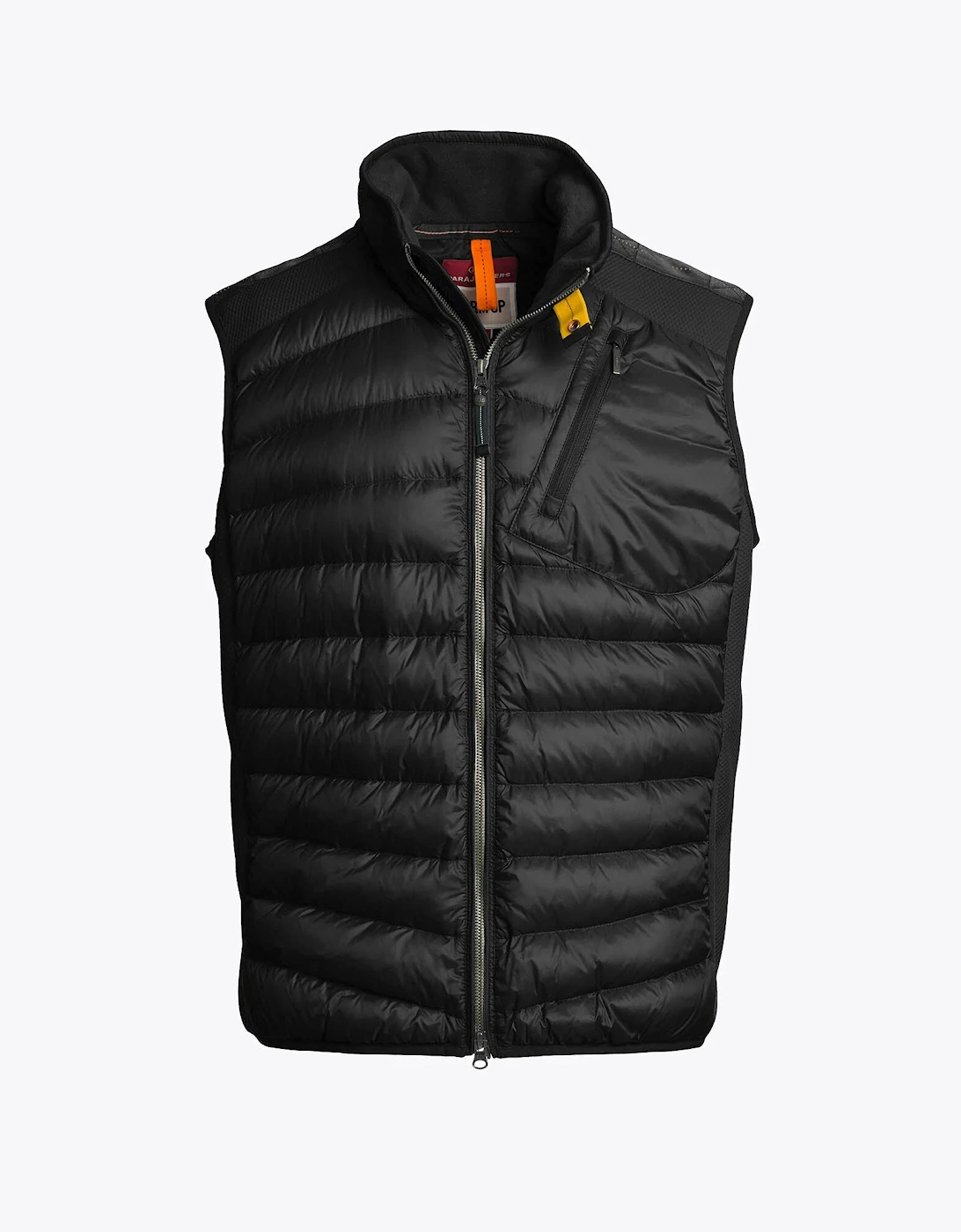 Men's Parajumpers Zavier Mens Fleece/Nylon Gilet - Black 541 - Size: 40/Regular
