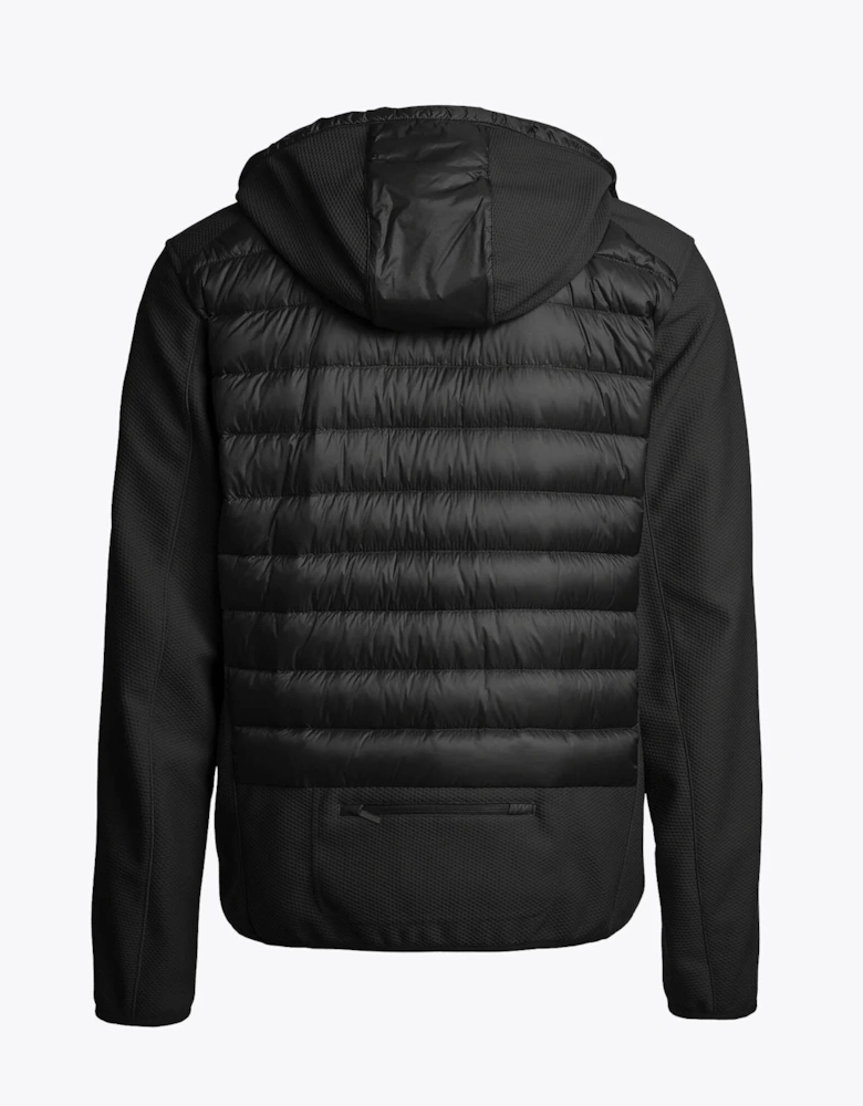 Nolan Mens Fleece/Nylon Hooded Jacket - Black 541
