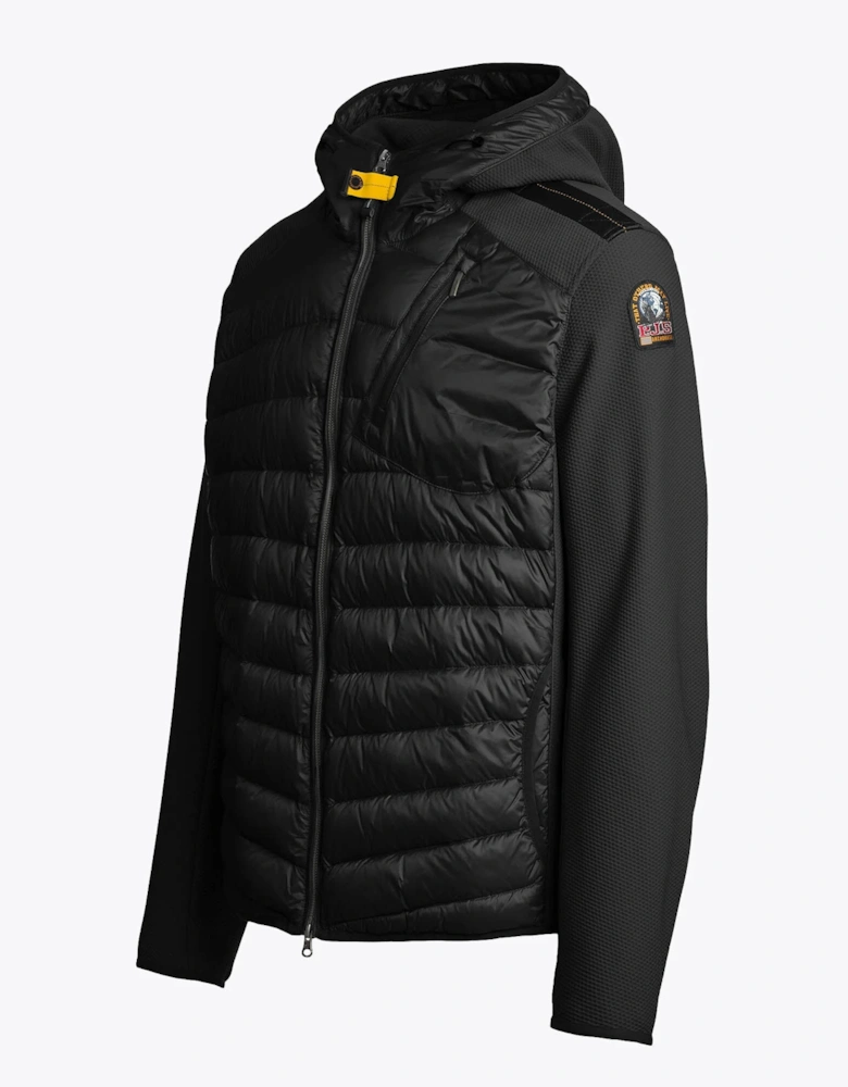 Nolan Mens Fleece/Nylon Hooded Jacket - Black 541
