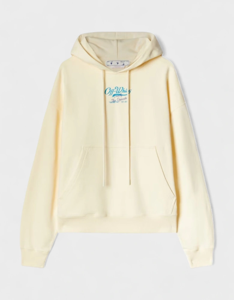 Script Logo Opp Over Skate Hoodie Ivory