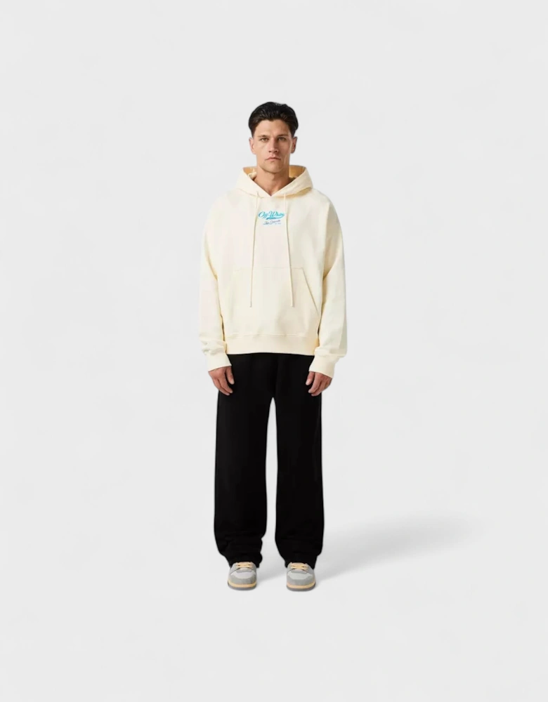 Script Logo Opp Over Skate Hoodie Ivory