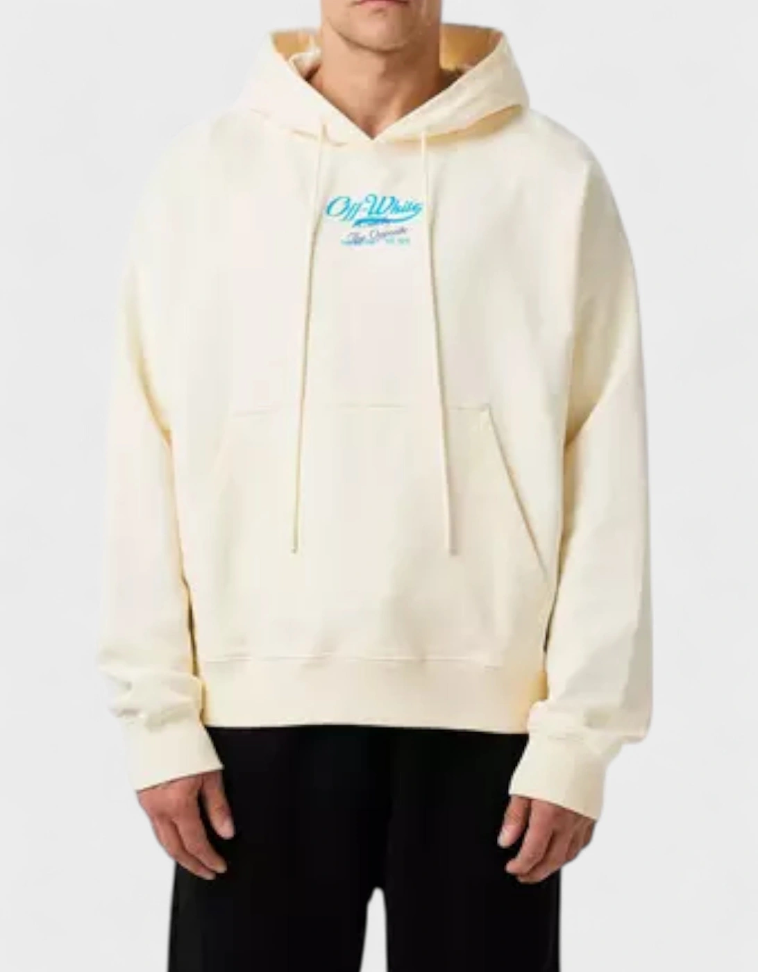 Script Logo Opp Over Skate Hoodie Ivory