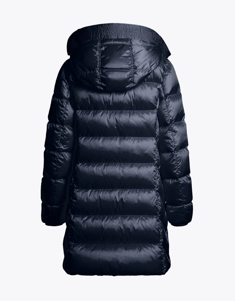 Marion Womens Hooded Down Jacket - Blue Navy 316