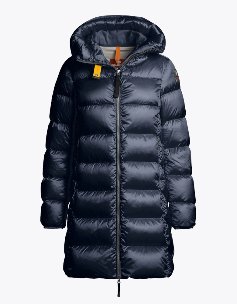 Marion Womens Hooded Down Jacket - Blue Navy 316