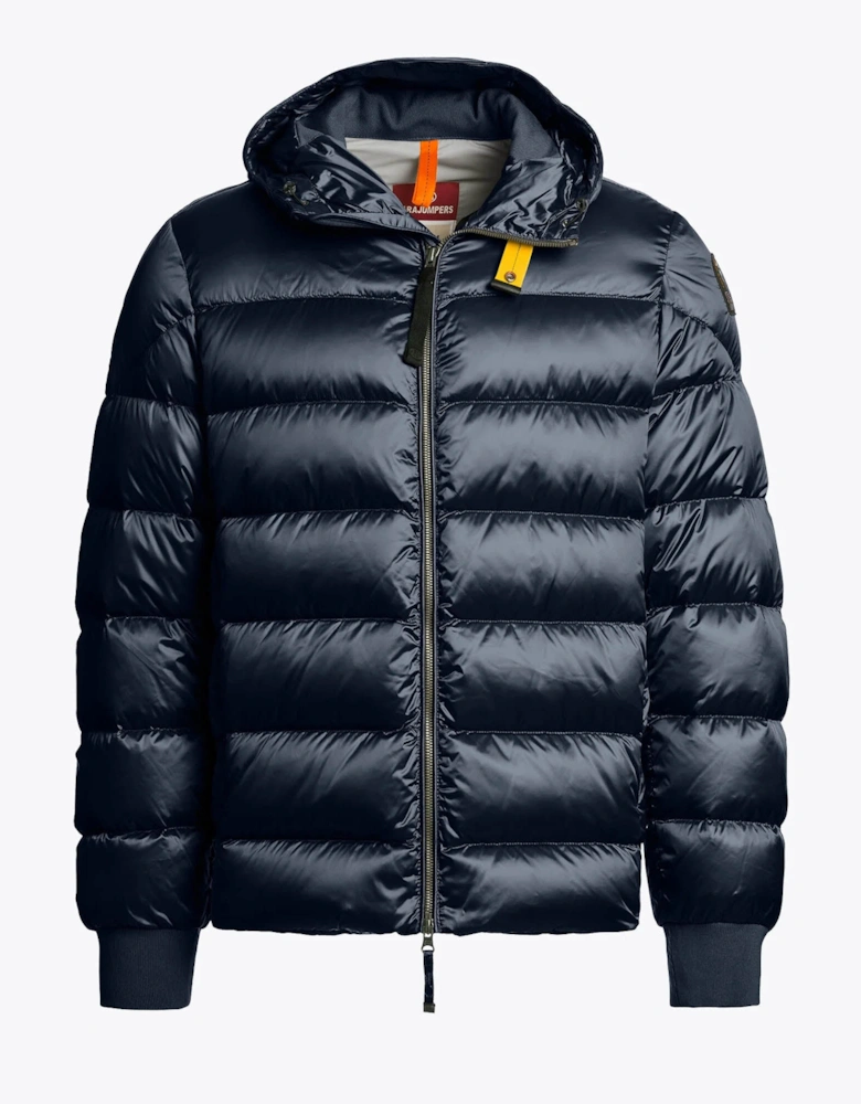 Pharrell Mens Hooded Down Bomber - Blue Navy 316