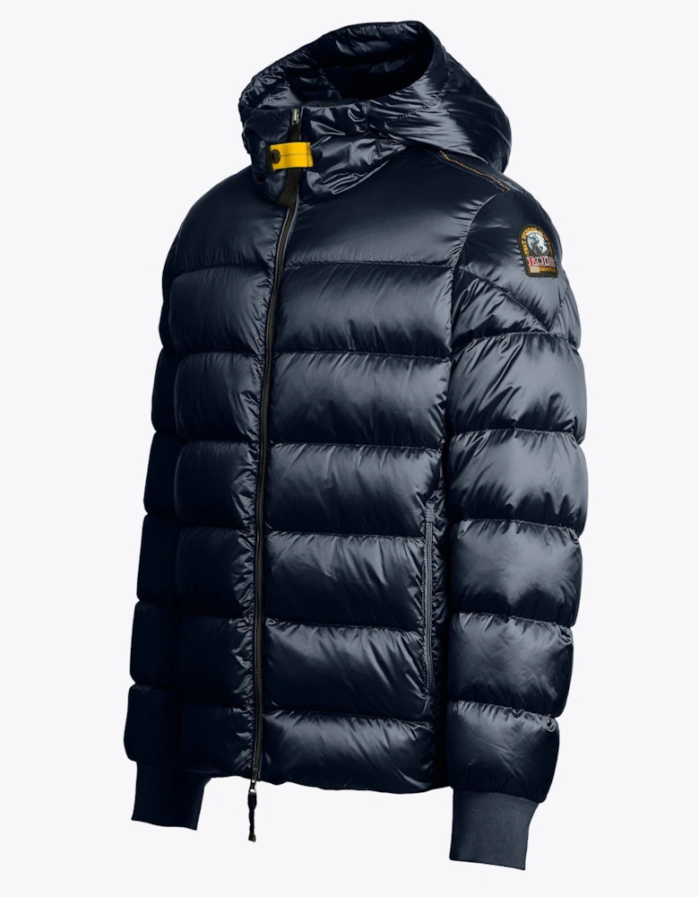 Pharrell Mens Hooded Down Bomber - Blue Navy 316