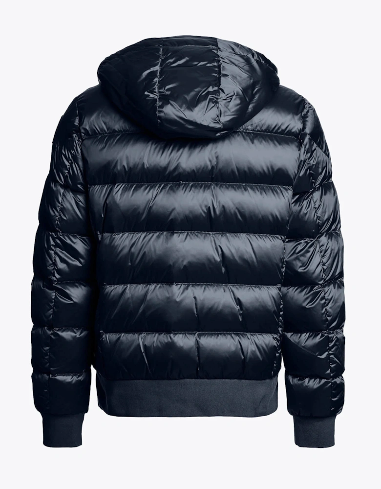 Pharrell Mens Hooded Down Bomber - Blue Navy 316